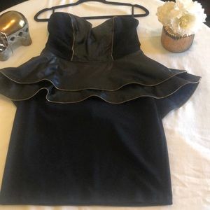 Black bebe peplum dress